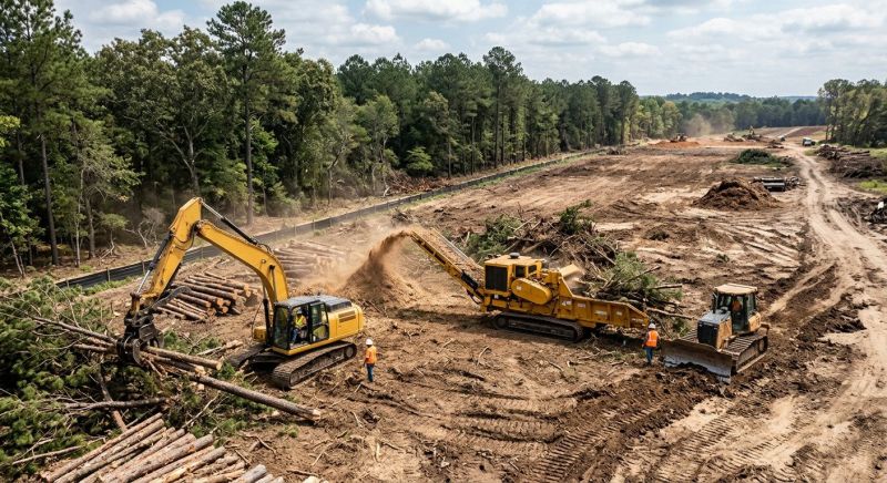 Commercial Lot Clearing in Katy, TX