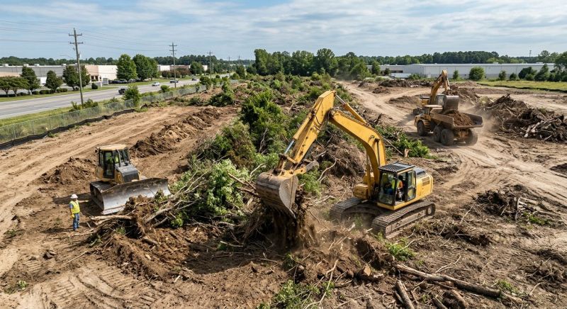 Parking Lot Land Clearing in Katy, TX
